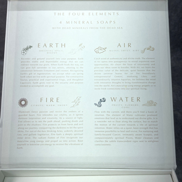 Karma and Luck Aura Clarity Four Elements Soaps Air Water Fire Earth Dead Sea - Picture 6 of 7